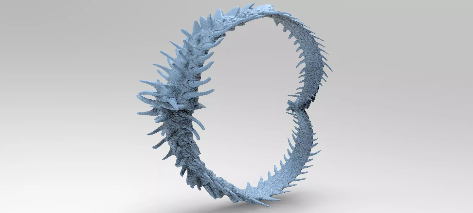 Alien Dragon Tail Heart 2 3D model_0