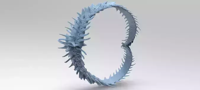 Alien Dragon Tail Heart 2 3D model