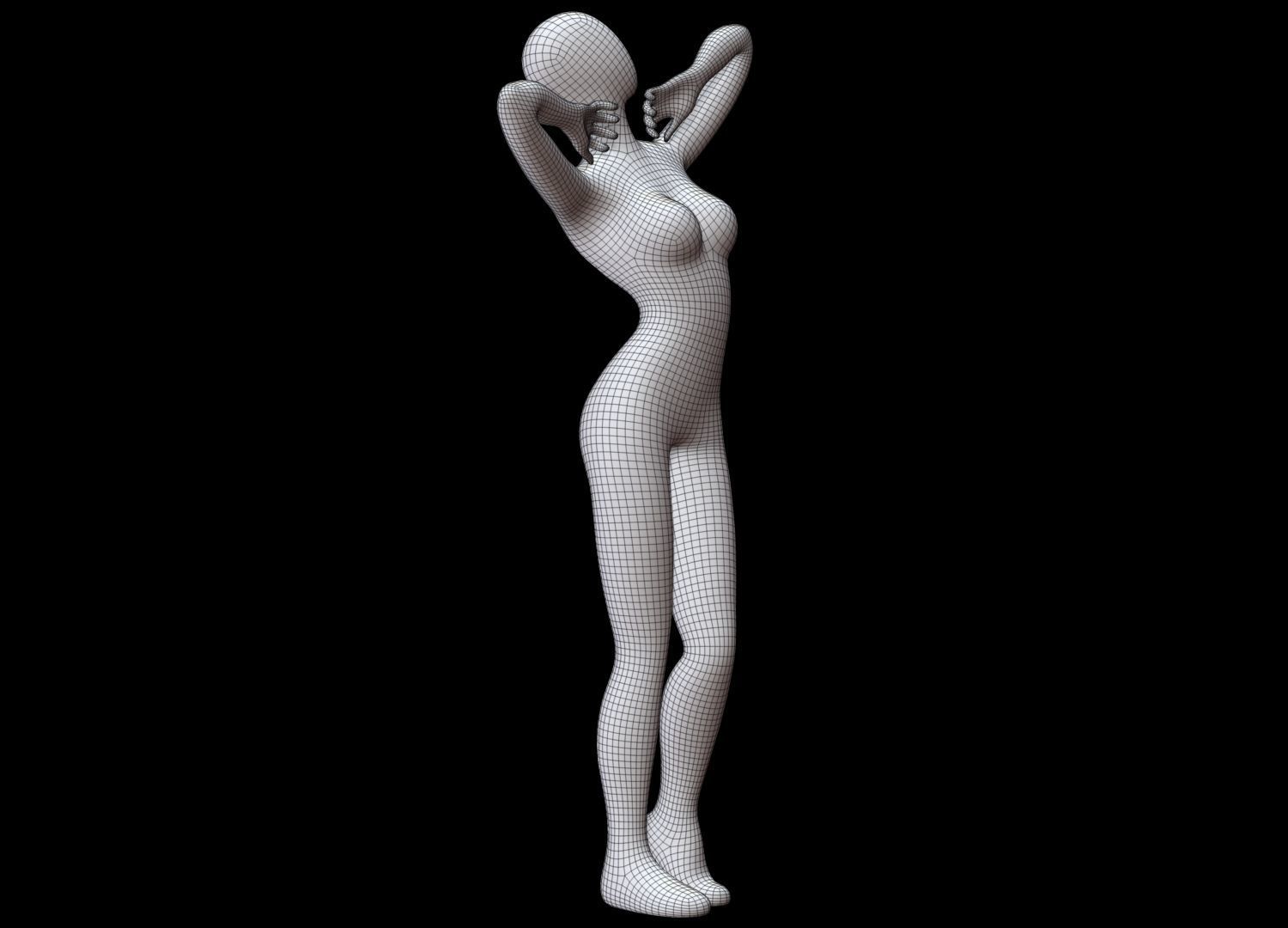 Mannequin Female 3D model_11