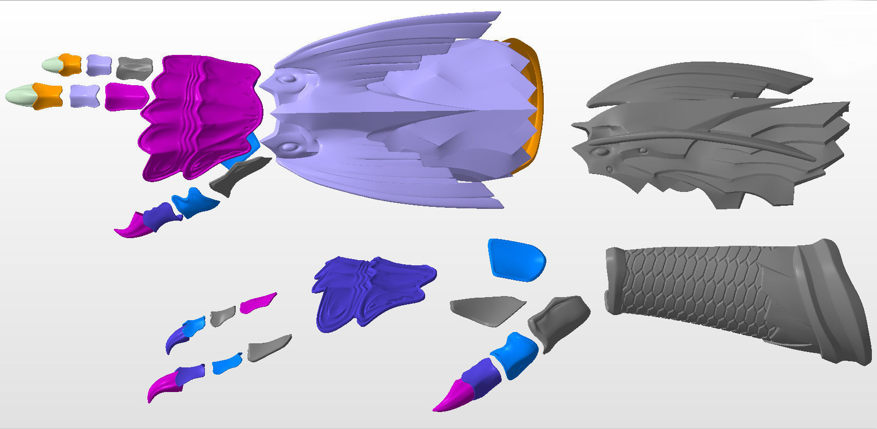 Ankh hand armor 3D print model_4