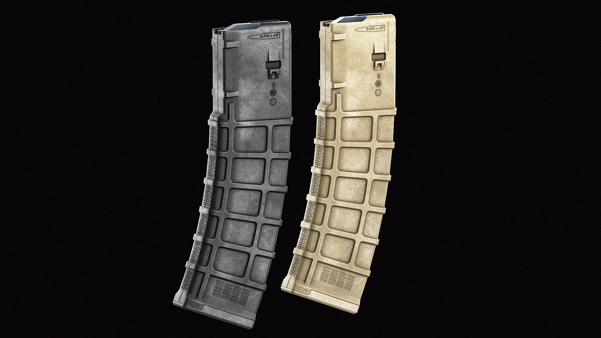 Magpul PMag40 Magazine Low-poly 3D model_2