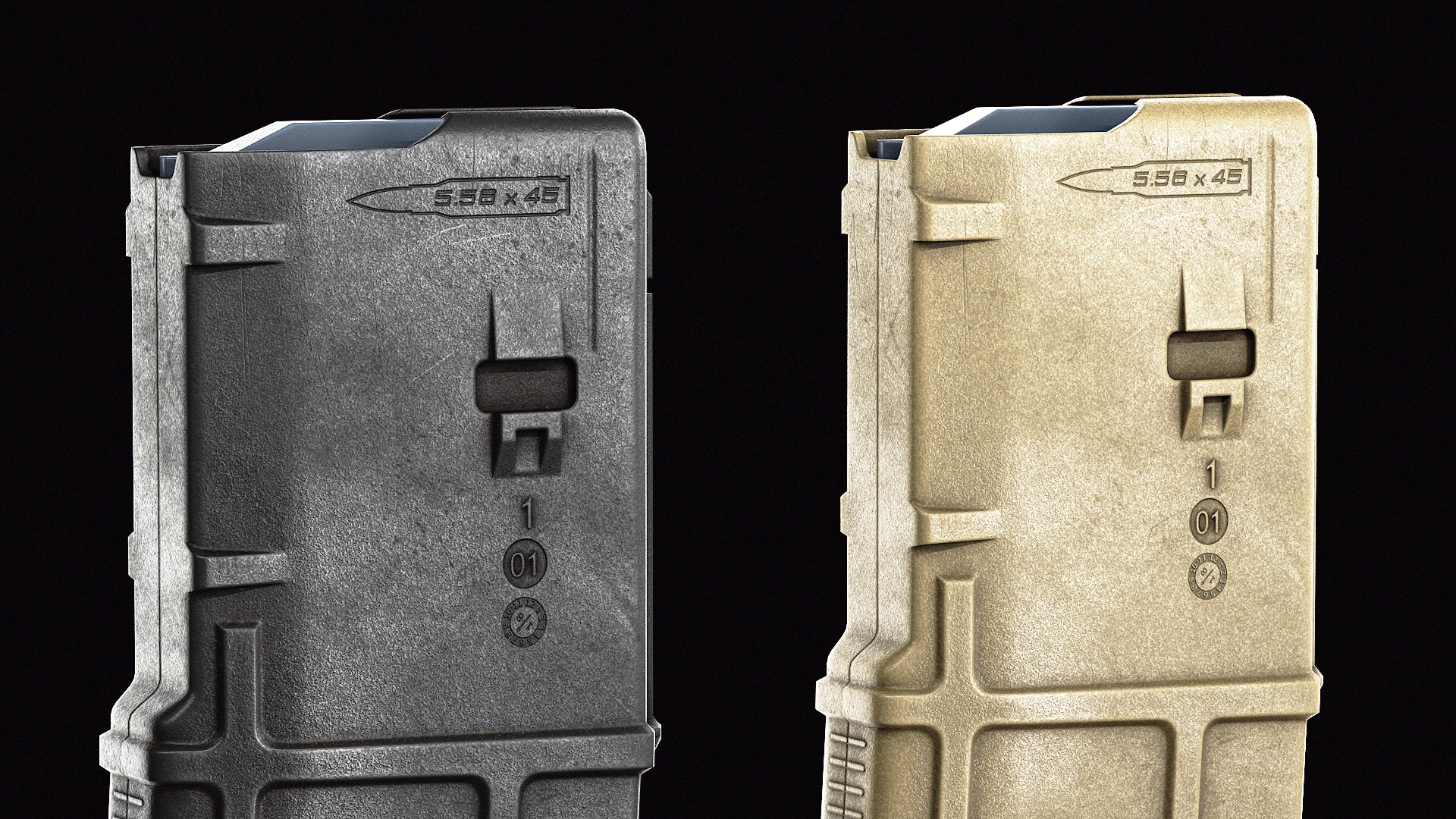 Magpul PMag40 Magazine Low-poly 3D model_5