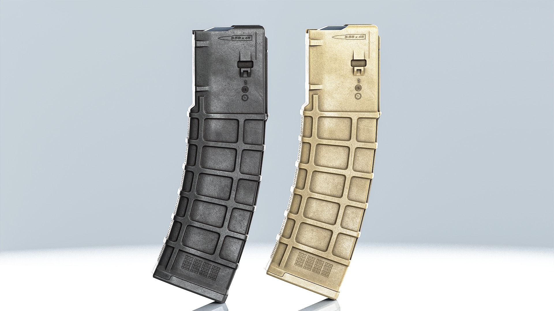 Magpul PMag40 Magazine Low-poly 3D model_1