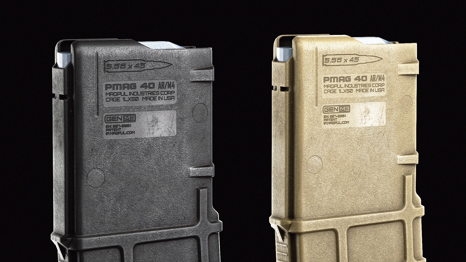 Magpul PMag40 Magazine Low-poly 3D model_4