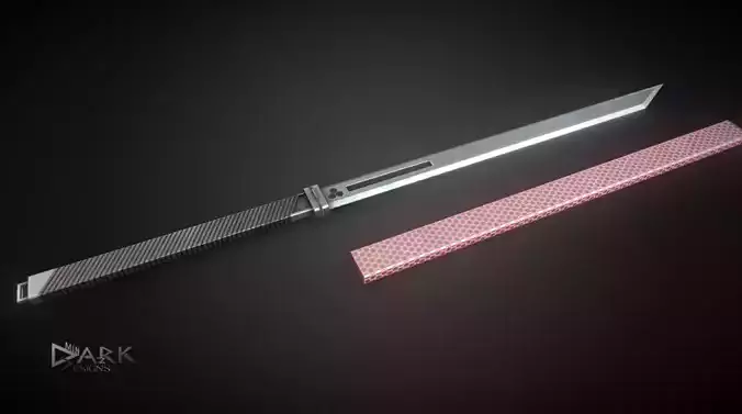 Futuristic Sword Low-poly 3D model Futuristic Sword Low-poly 3D model