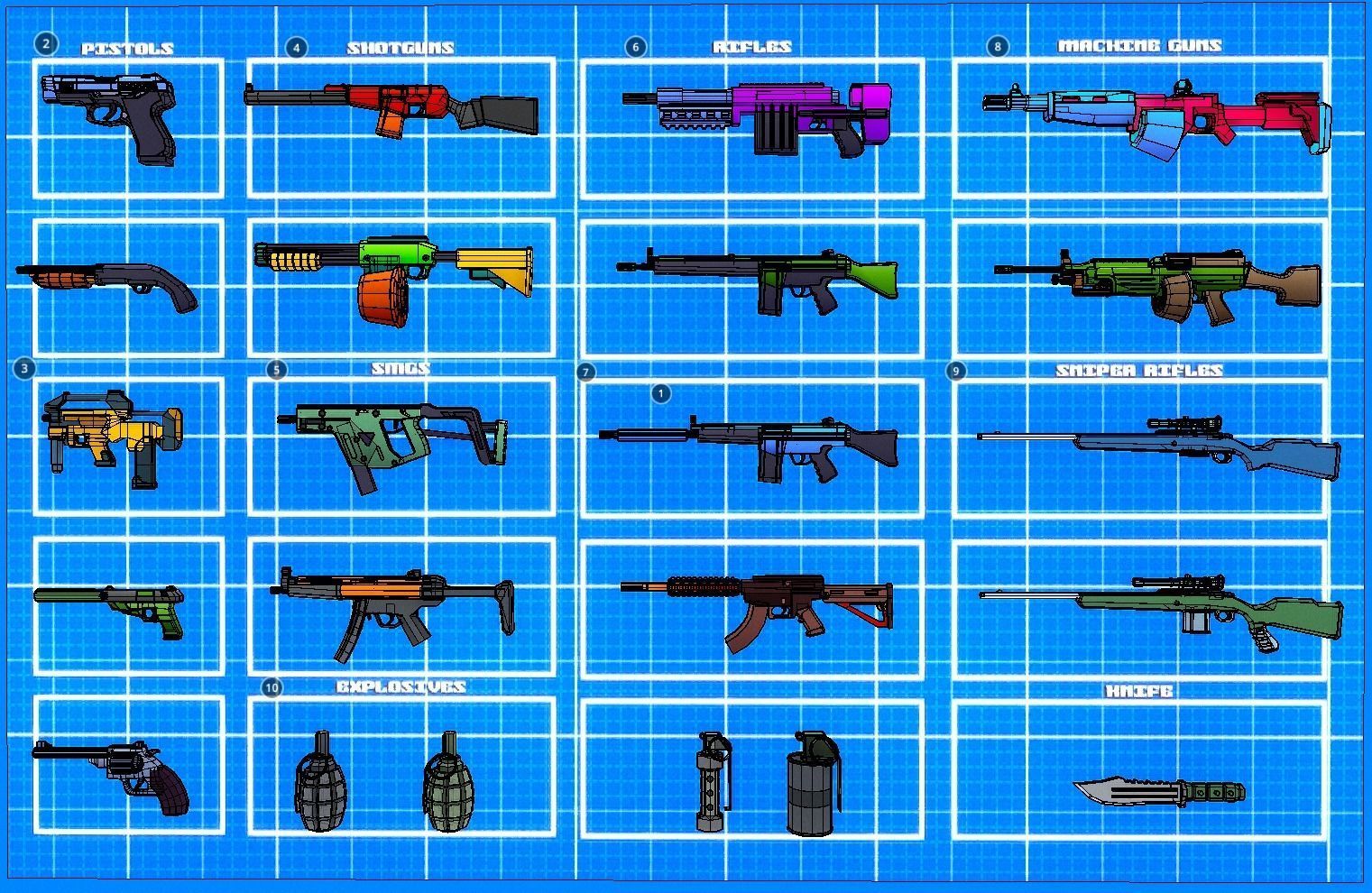 Stylize Low Poly Weapon Pack Low-poly 3D model_7