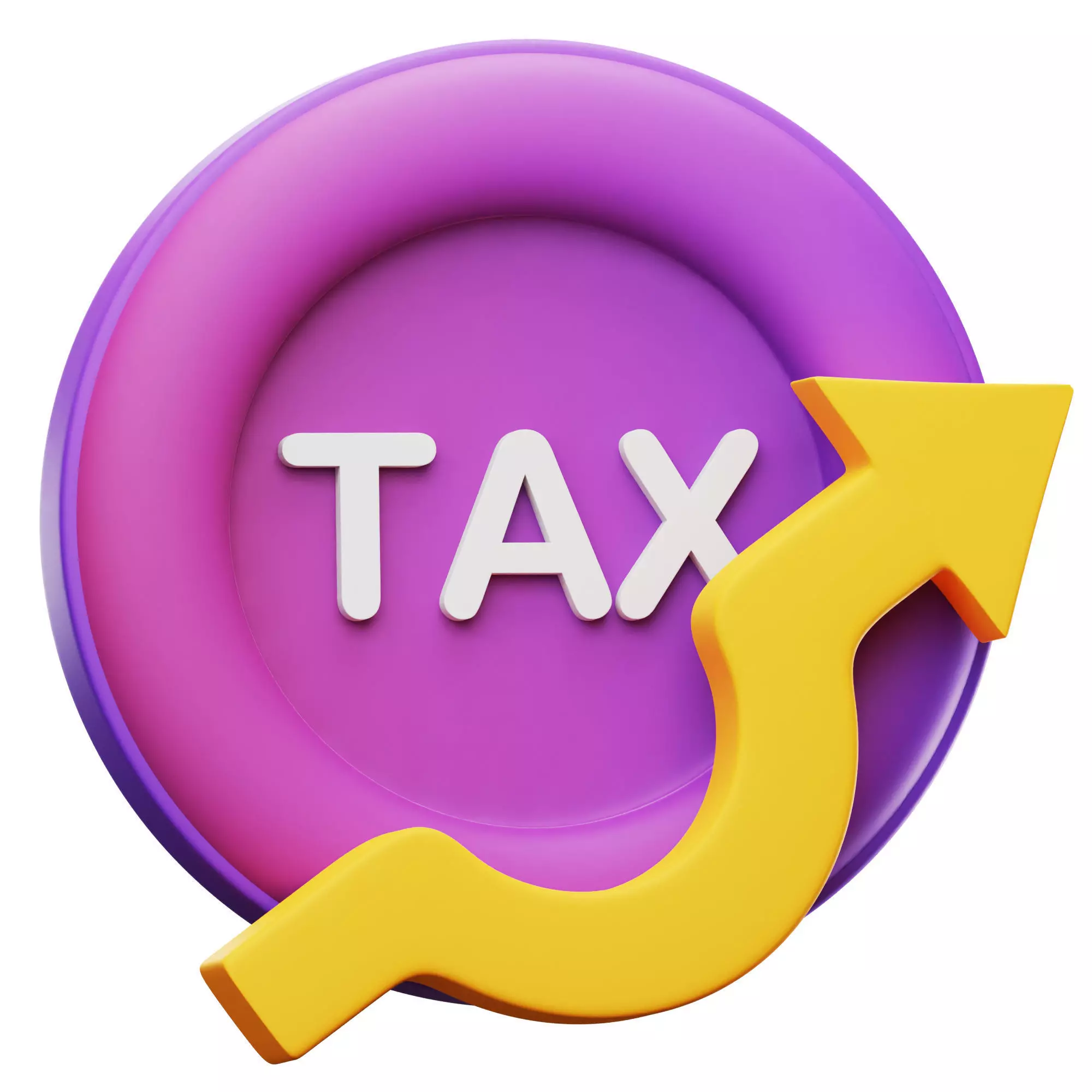 Tax Avoidance 3D Icon Low-poly 3D model_0