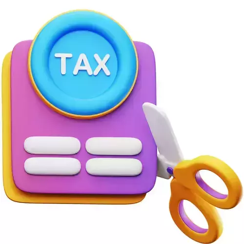 Tax Cut 3D Icon Low-poly 3D model
