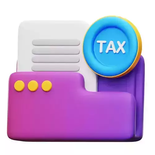 Tax Document 3D Icon