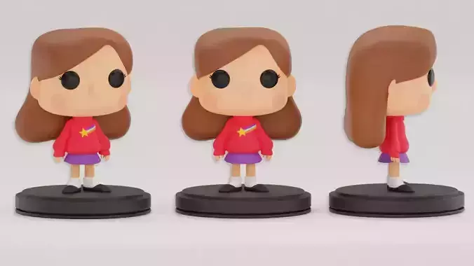 FUNKO POP 3D MODEL MABEL PINES 