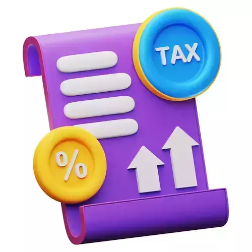 Tax Rates 3D Icon Low-poly 3D model