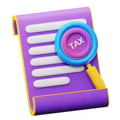 Tax Research 3D Icon Low-poly 3D model
