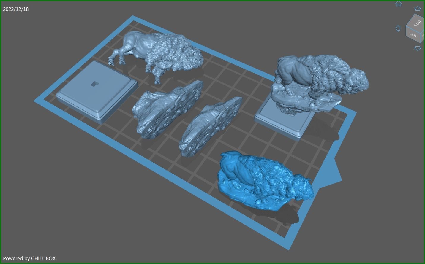 Bison on the cliff  3D print model_25