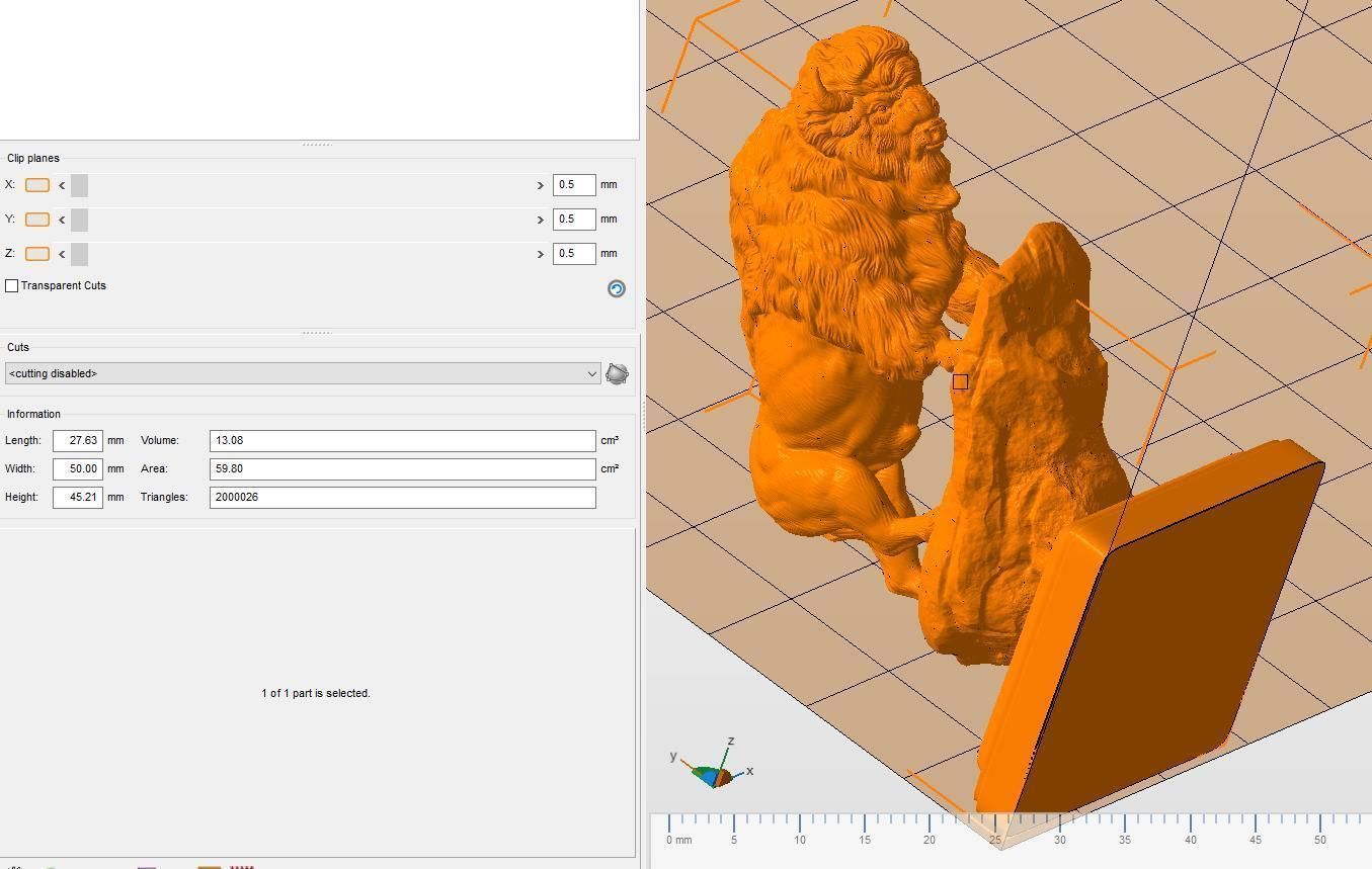 Bison on the cliff  3D print model_23