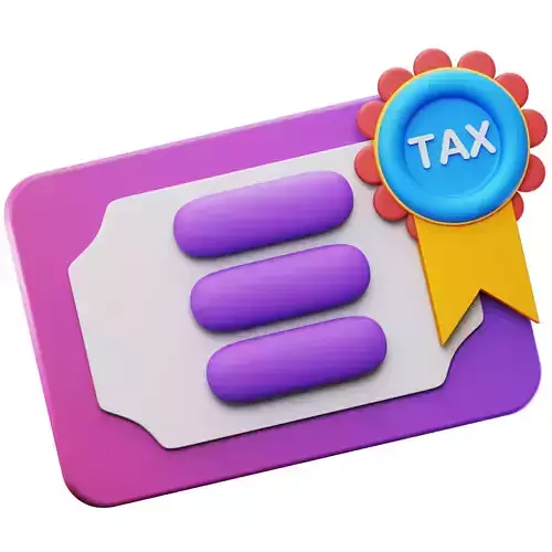 Tax Residence Certificate 3D Icon