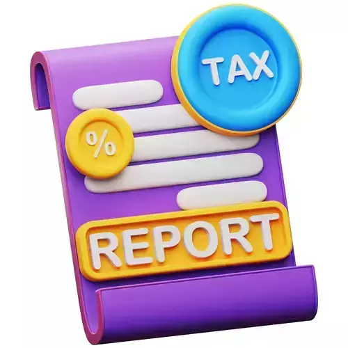 Tax Report 3D Icon Low-poly 3D model
