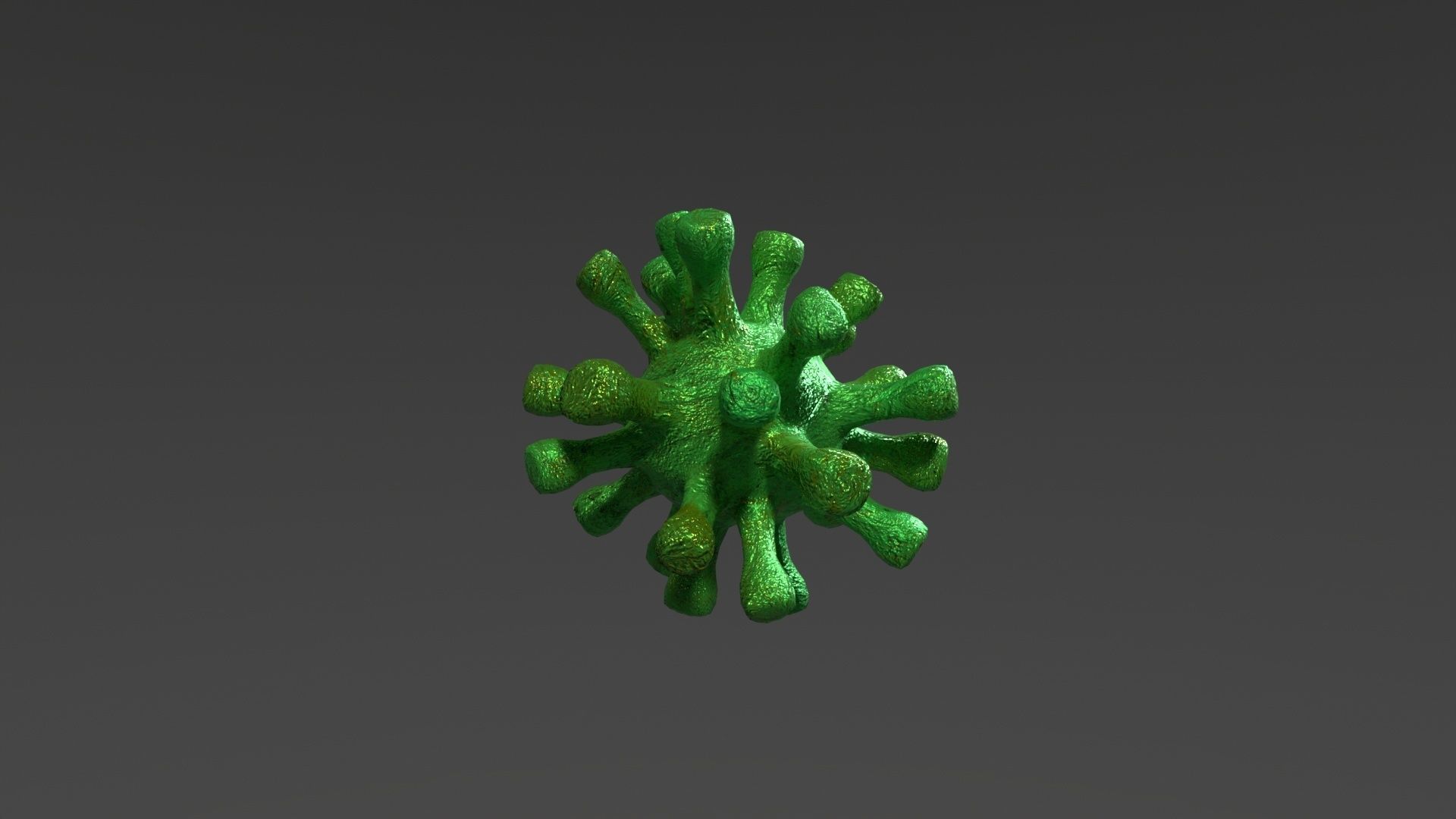 Virus coronavirus Low-poly 3D model_2