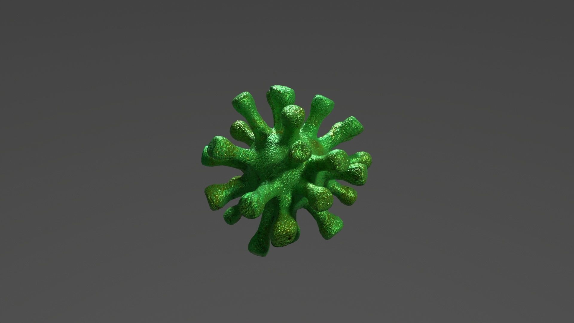 Virus coronavirus Low-poly 3D model_5