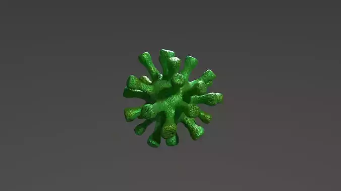 Virus coronavirus Low-poly 3D model