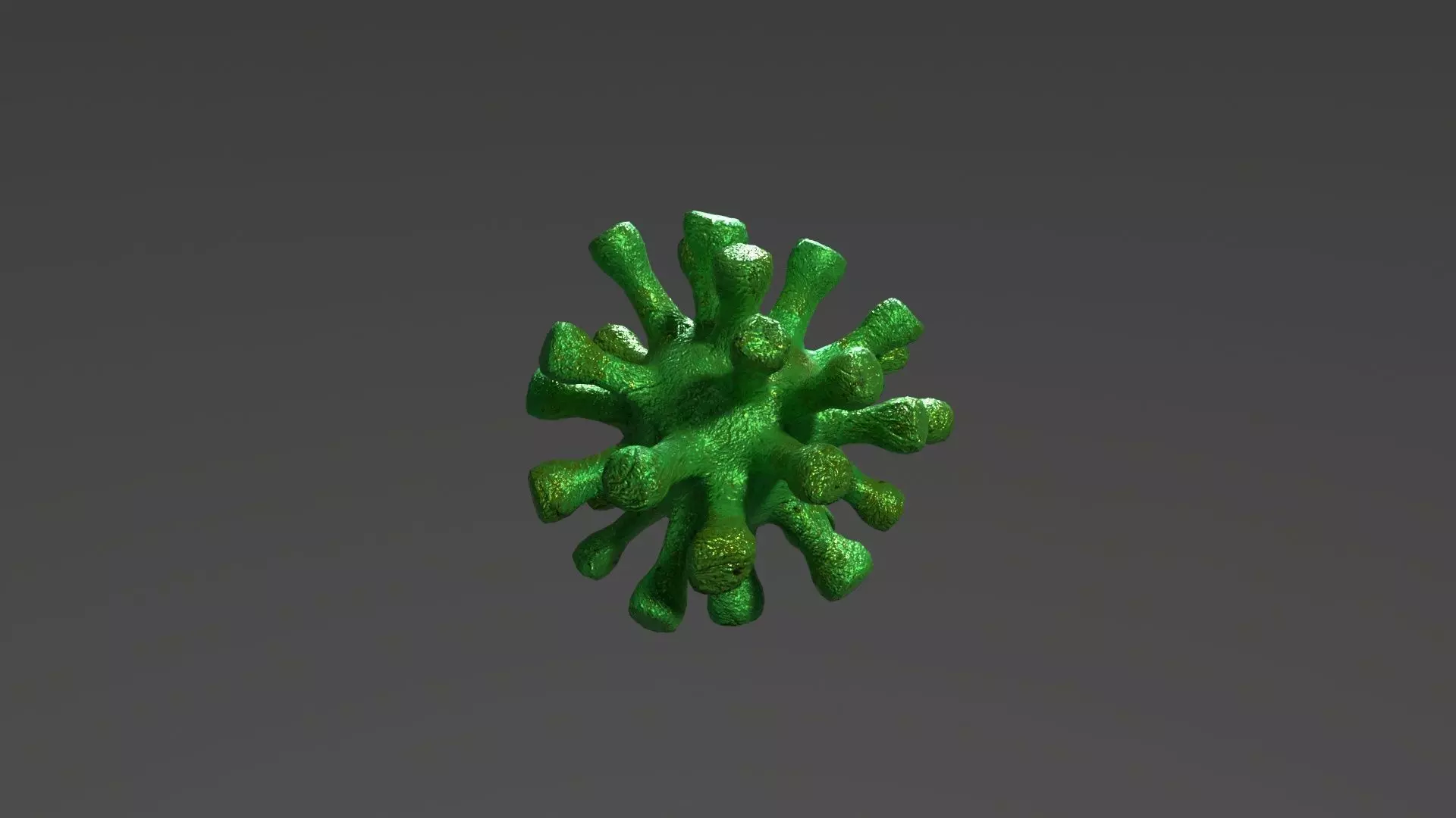 Virus coronavirus Low-poly 3D model_0