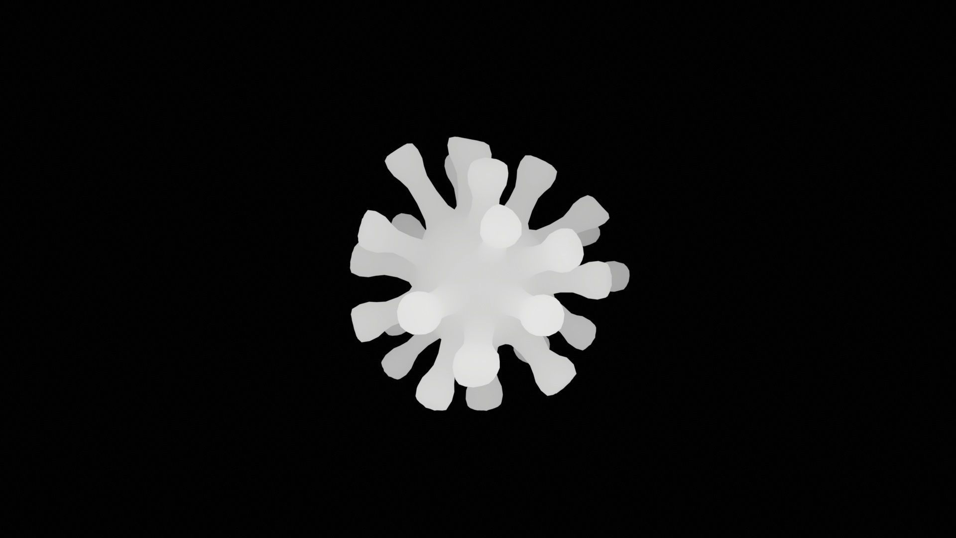 Virus coronavirus Low-poly 3D model_4