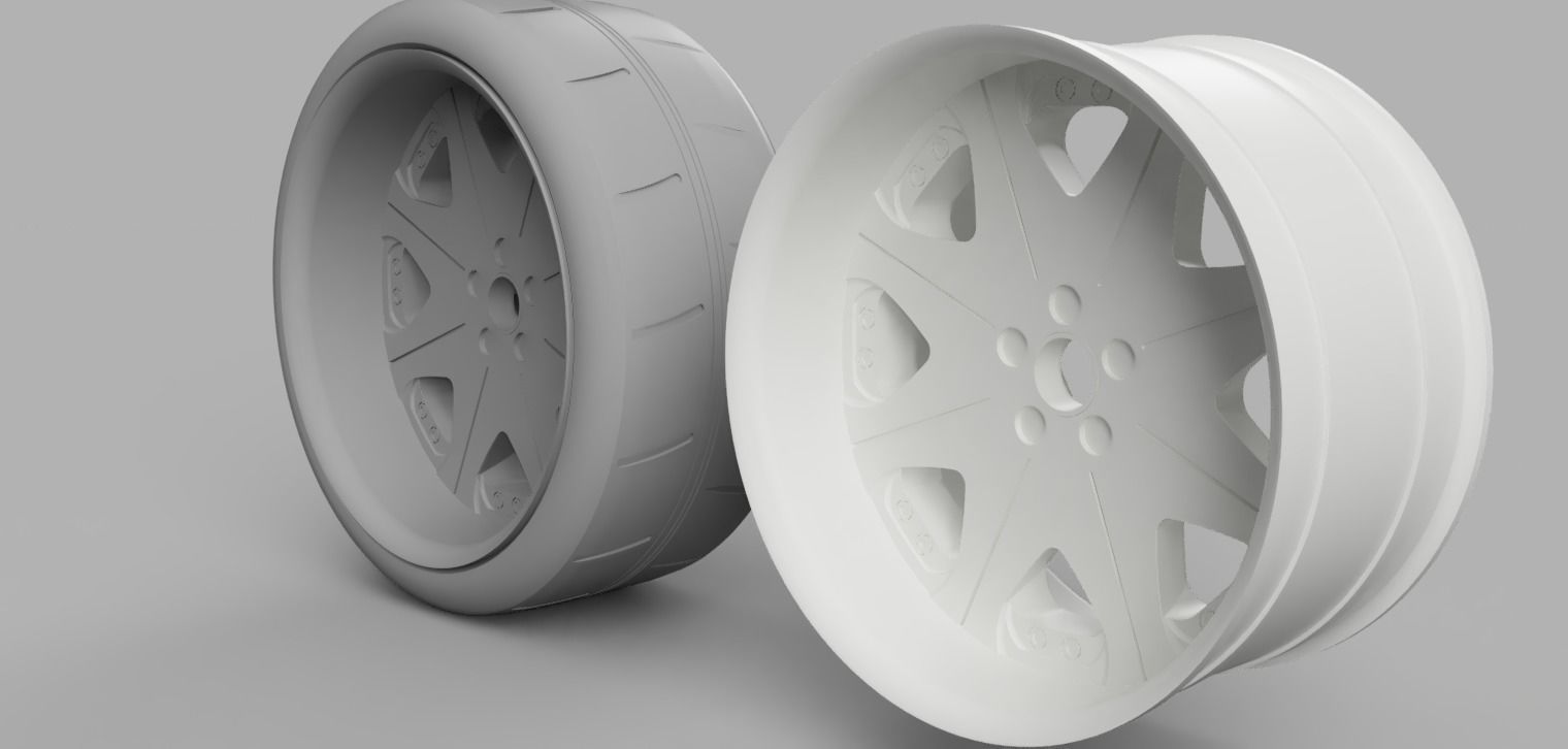  12MM HEX RC Wheels Leon Hardiritt Waffe with and without tires 3D print model_2