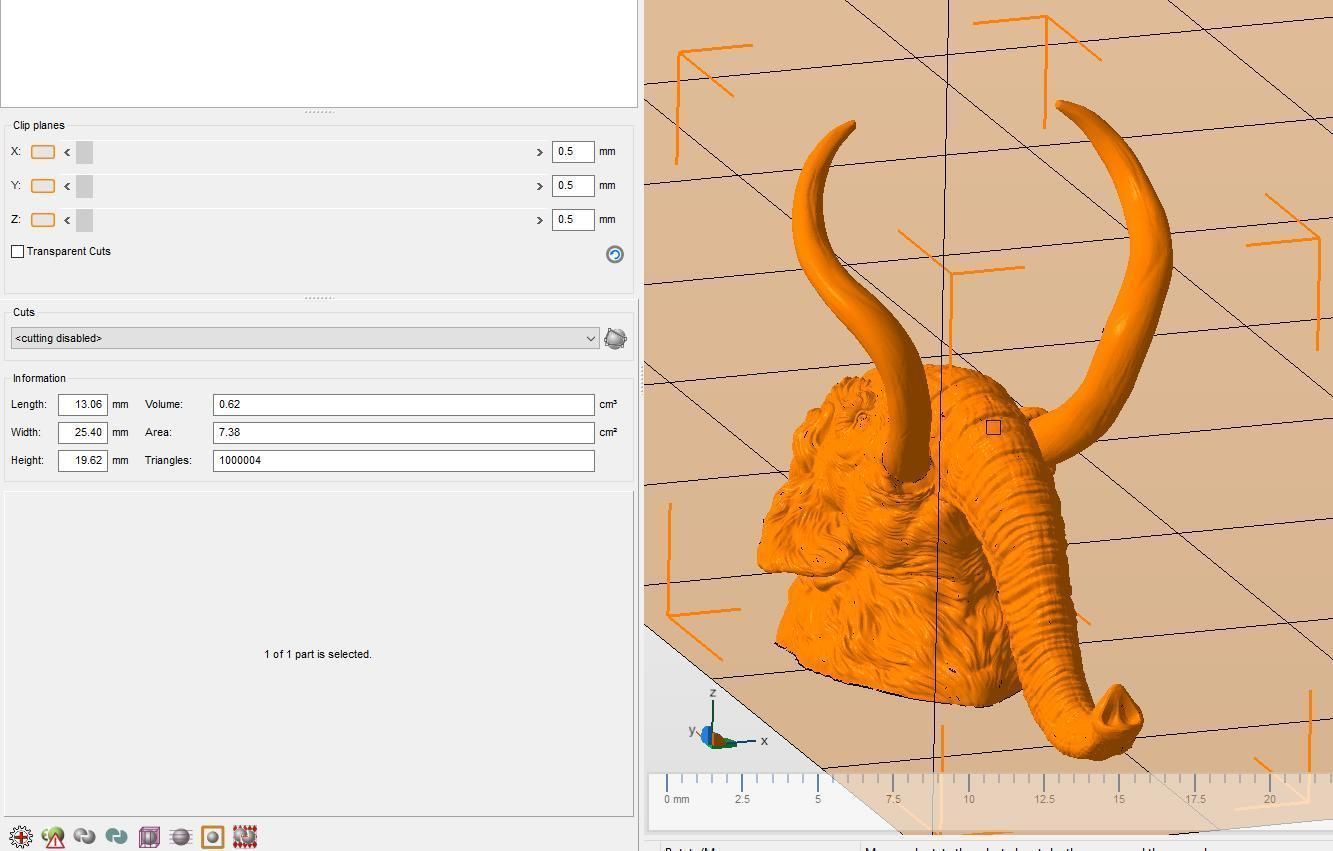 Mammoth head 3D print model_16