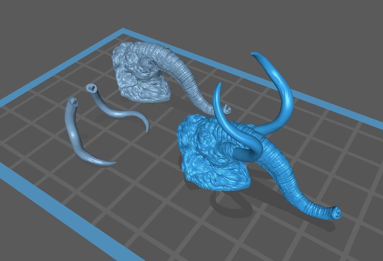 Mammoth head 3D print model_17