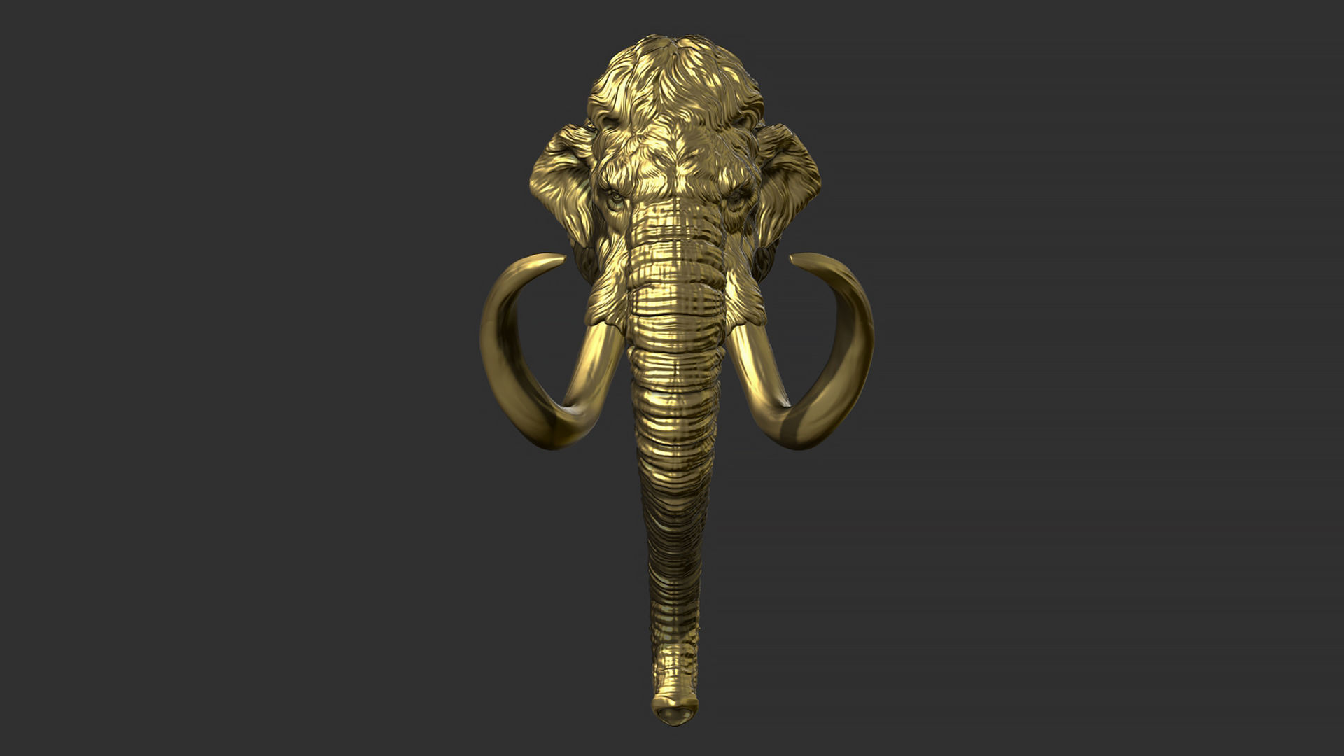 Mammoth head 3D print model_13