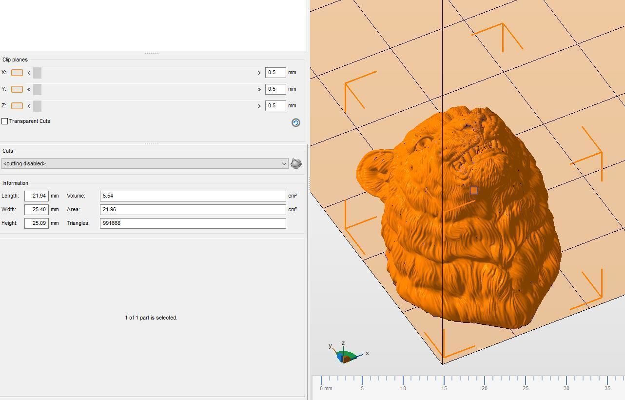 Snow leopard grin 3D print model_16