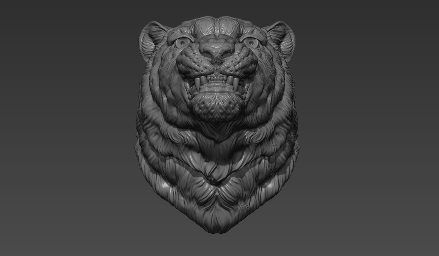 Snow leopard grin 3D print model_1