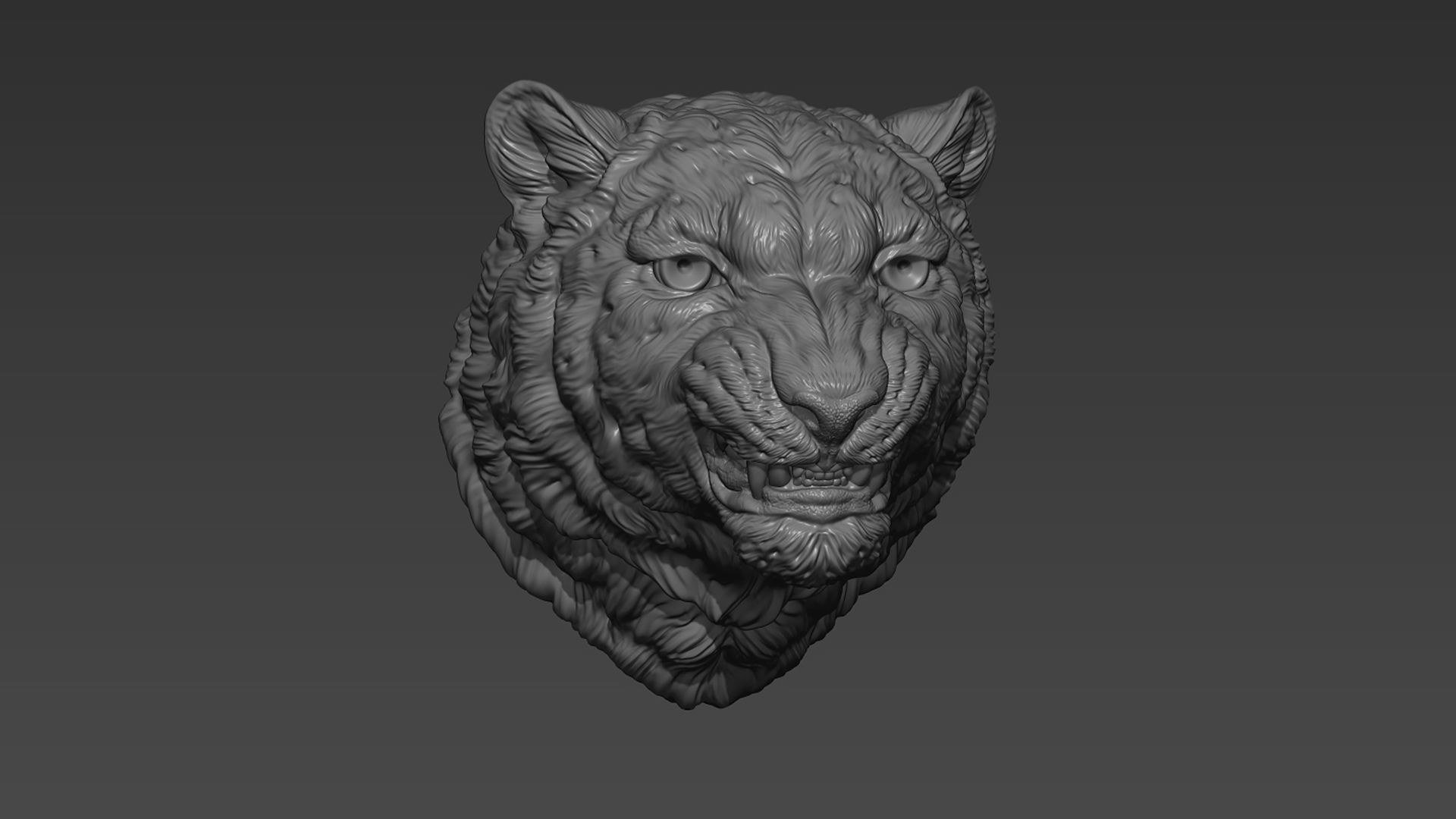 Snow leopard grin 3D print model_8