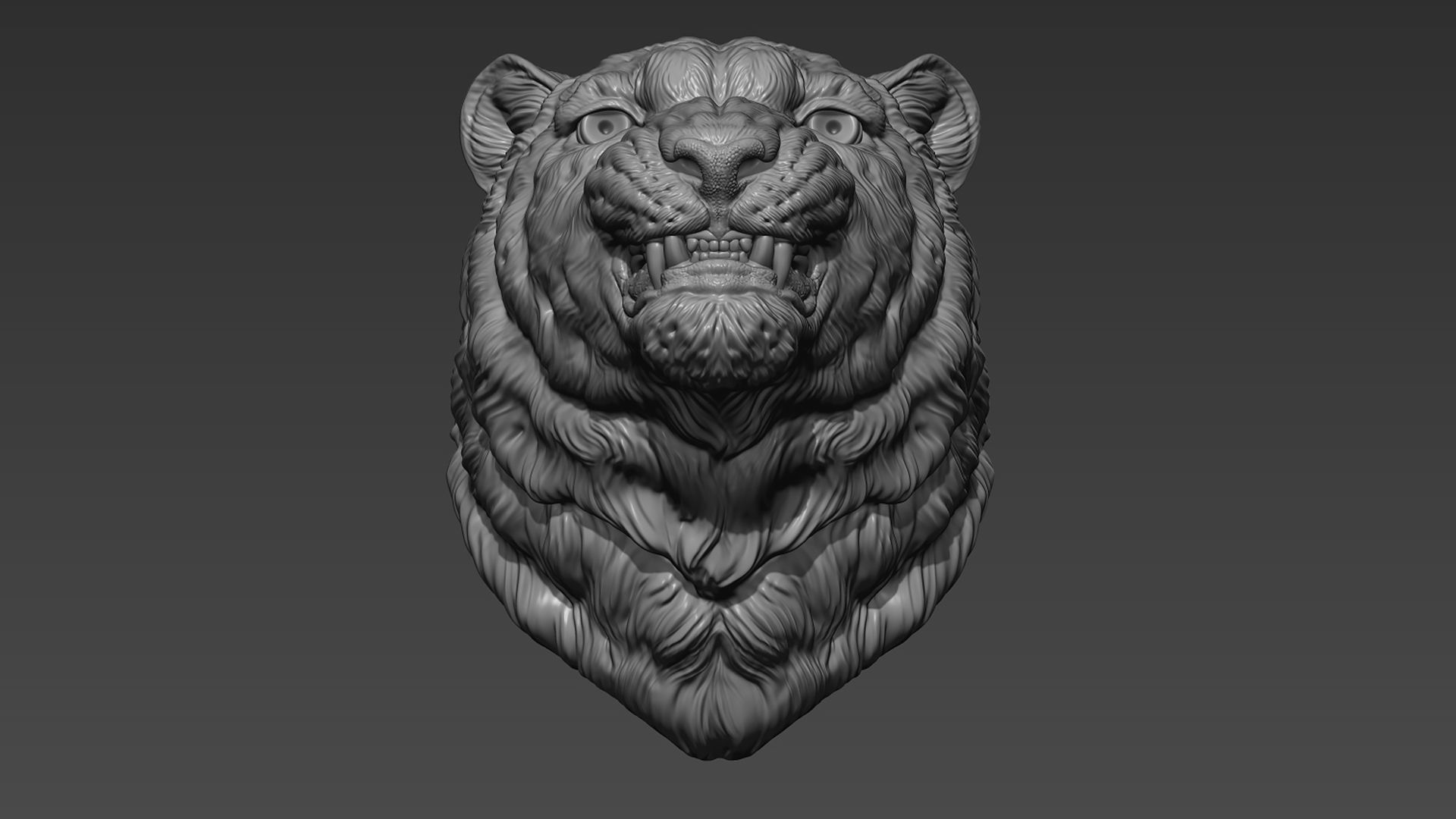 Snow leopard grin 3D print model_5