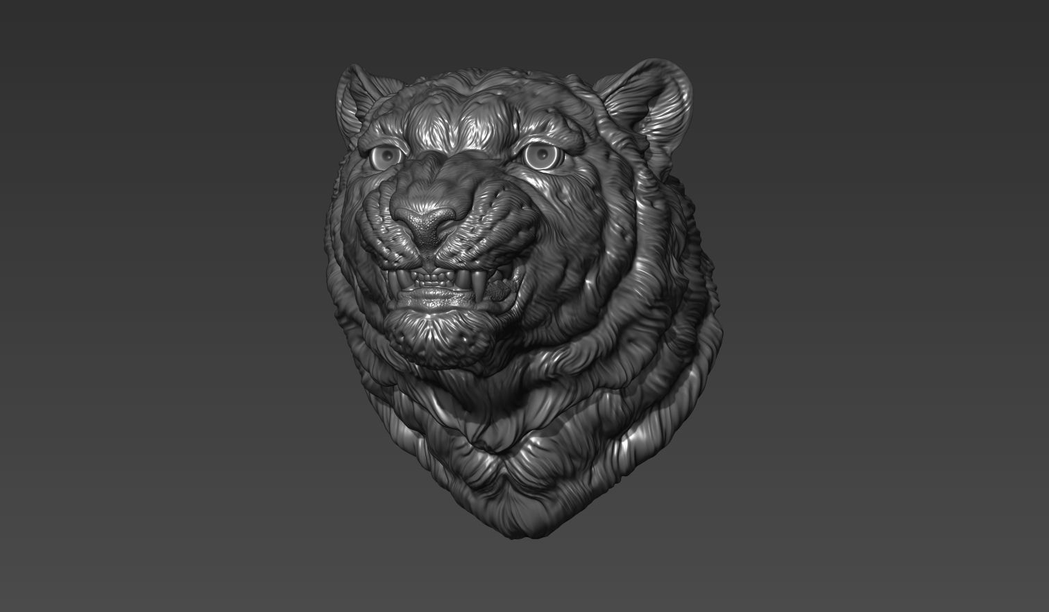 Snow leopard grin 3D print model_7