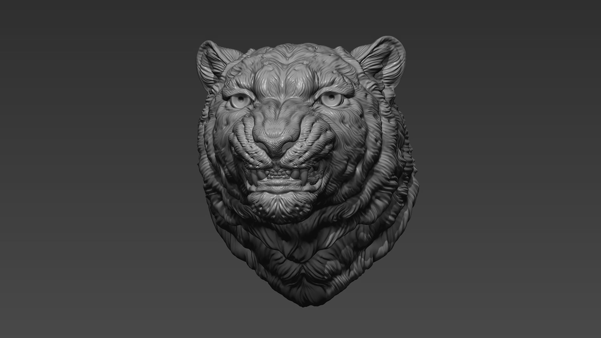 Snow leopard grin 3D print model_4