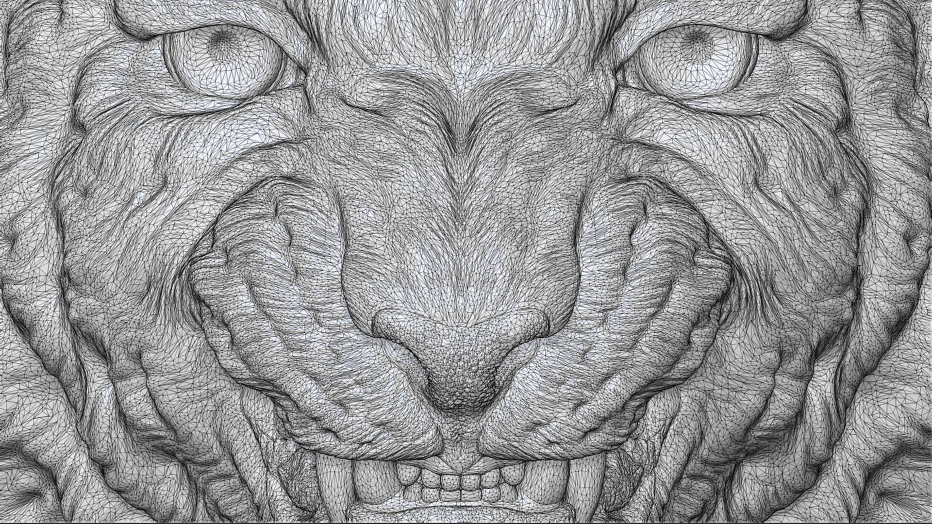 Snow leopard grin 3D print model_17