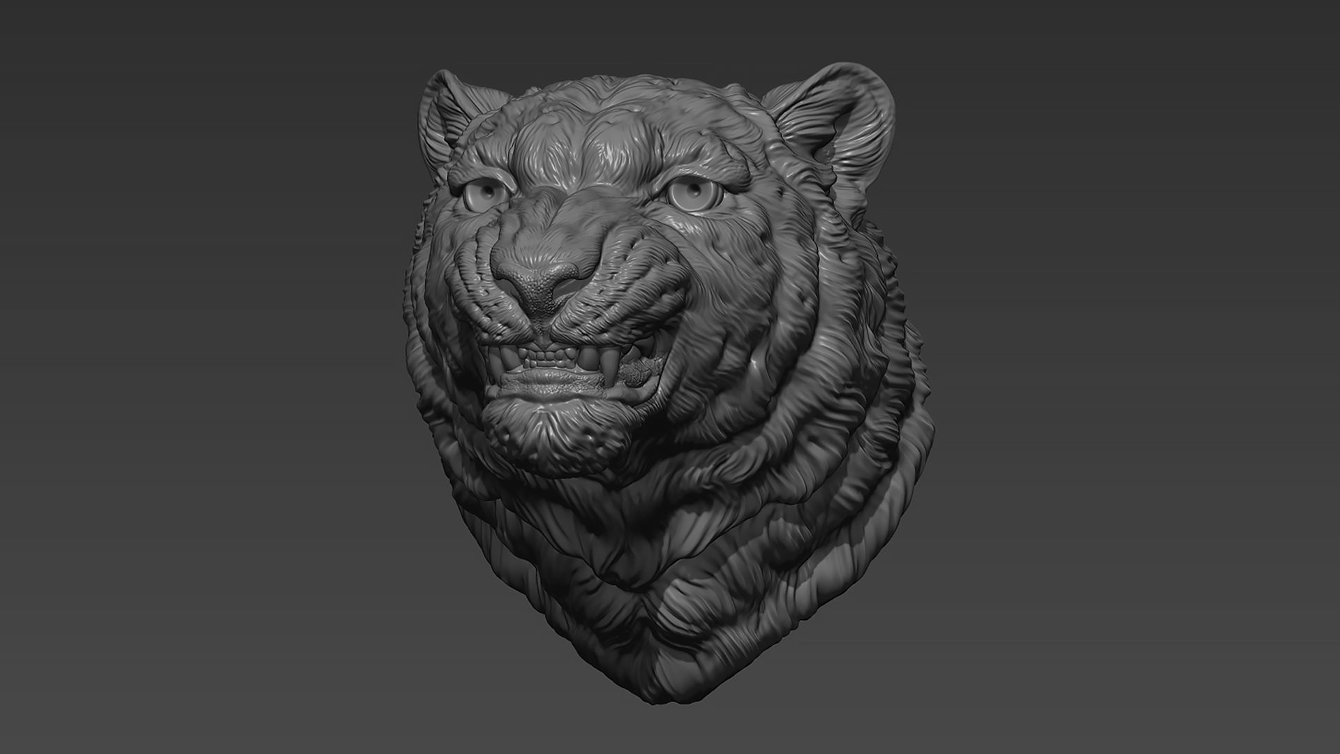 Snow leopard grin 3D print model_3