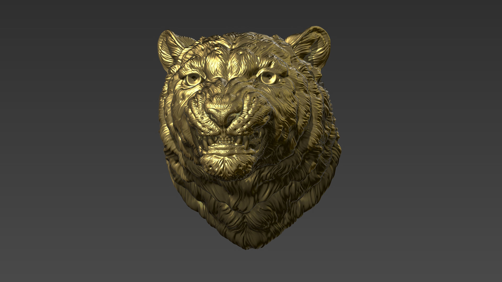 Snow leopard grin 3D print model_15
