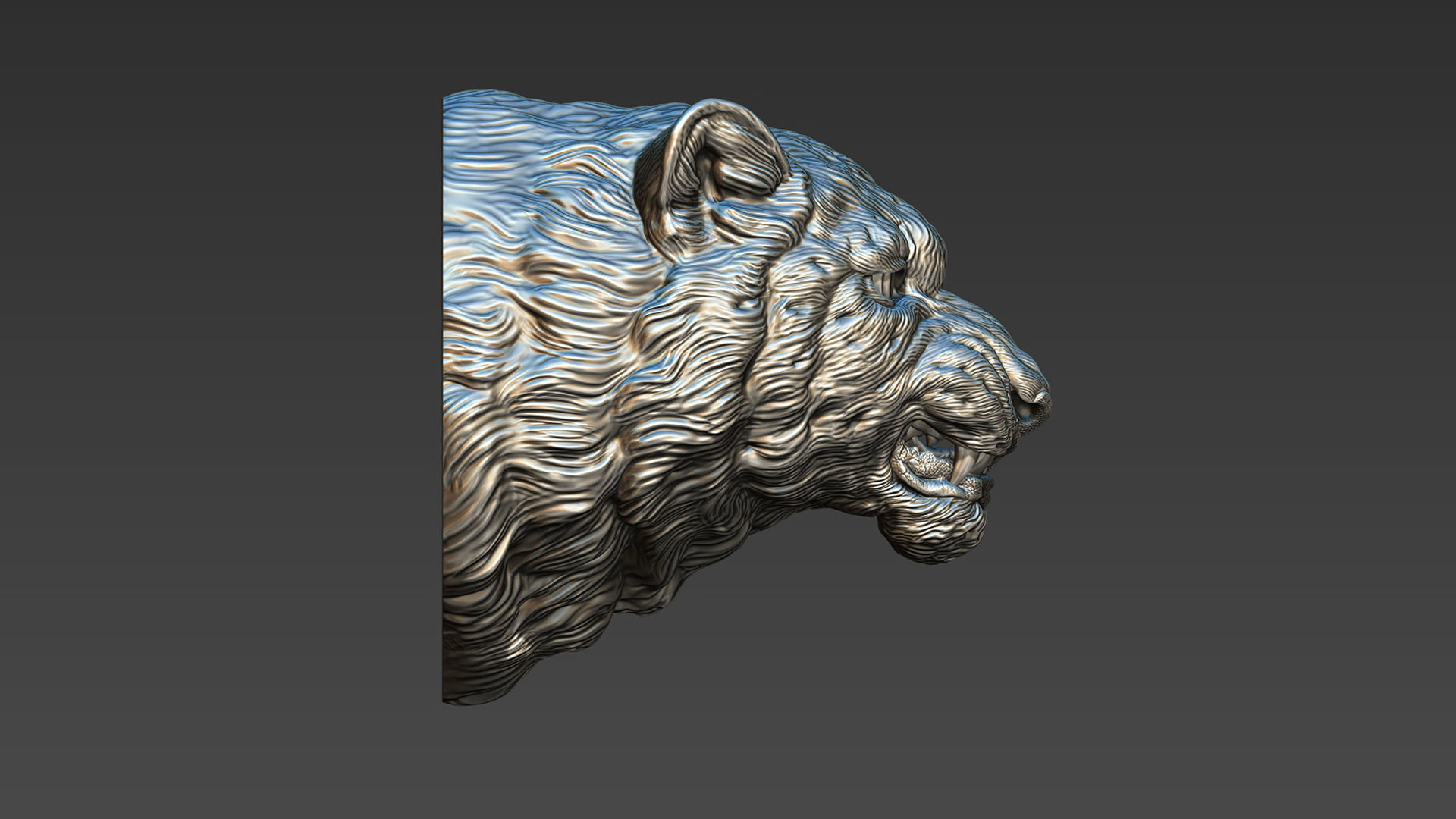 Snow leopard grin 3D print model_14