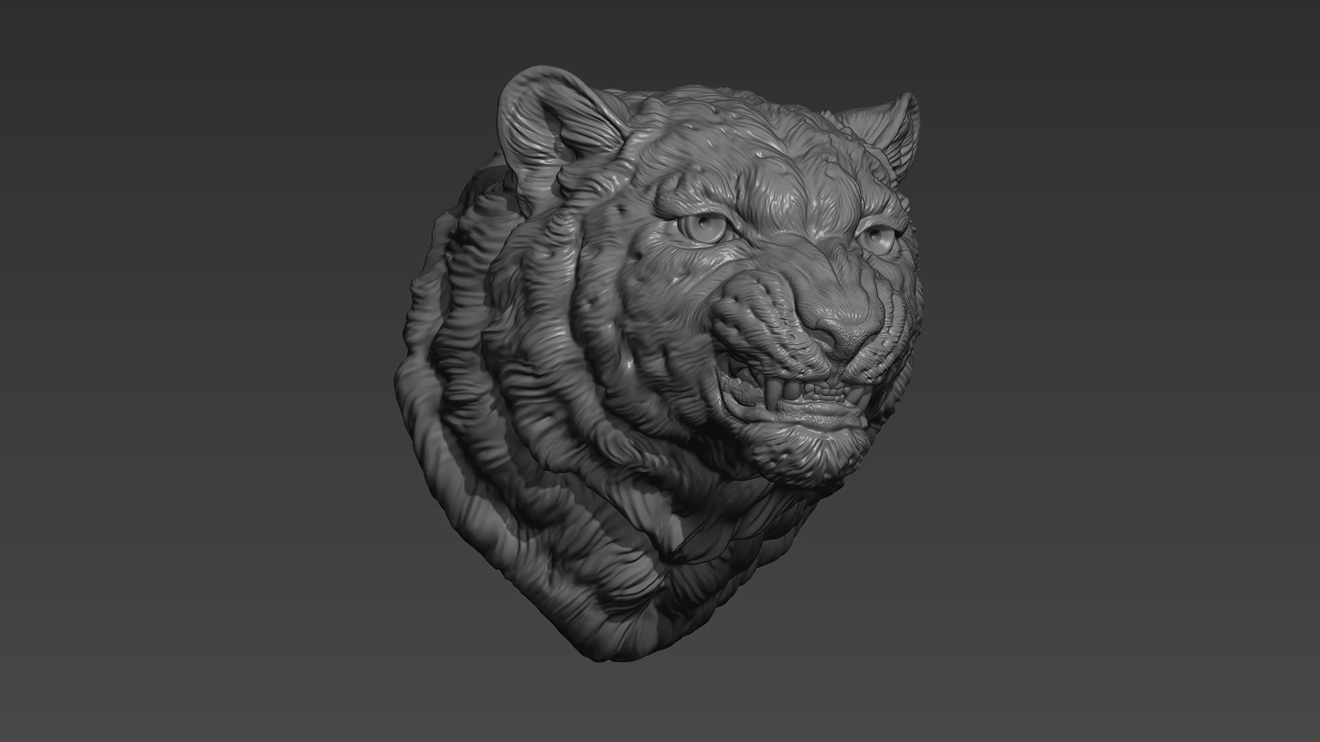 Snow leopard grin 3D print model_11