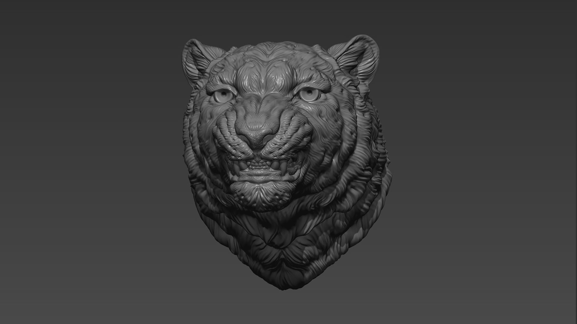 Snow leopard grin 3D print model_12