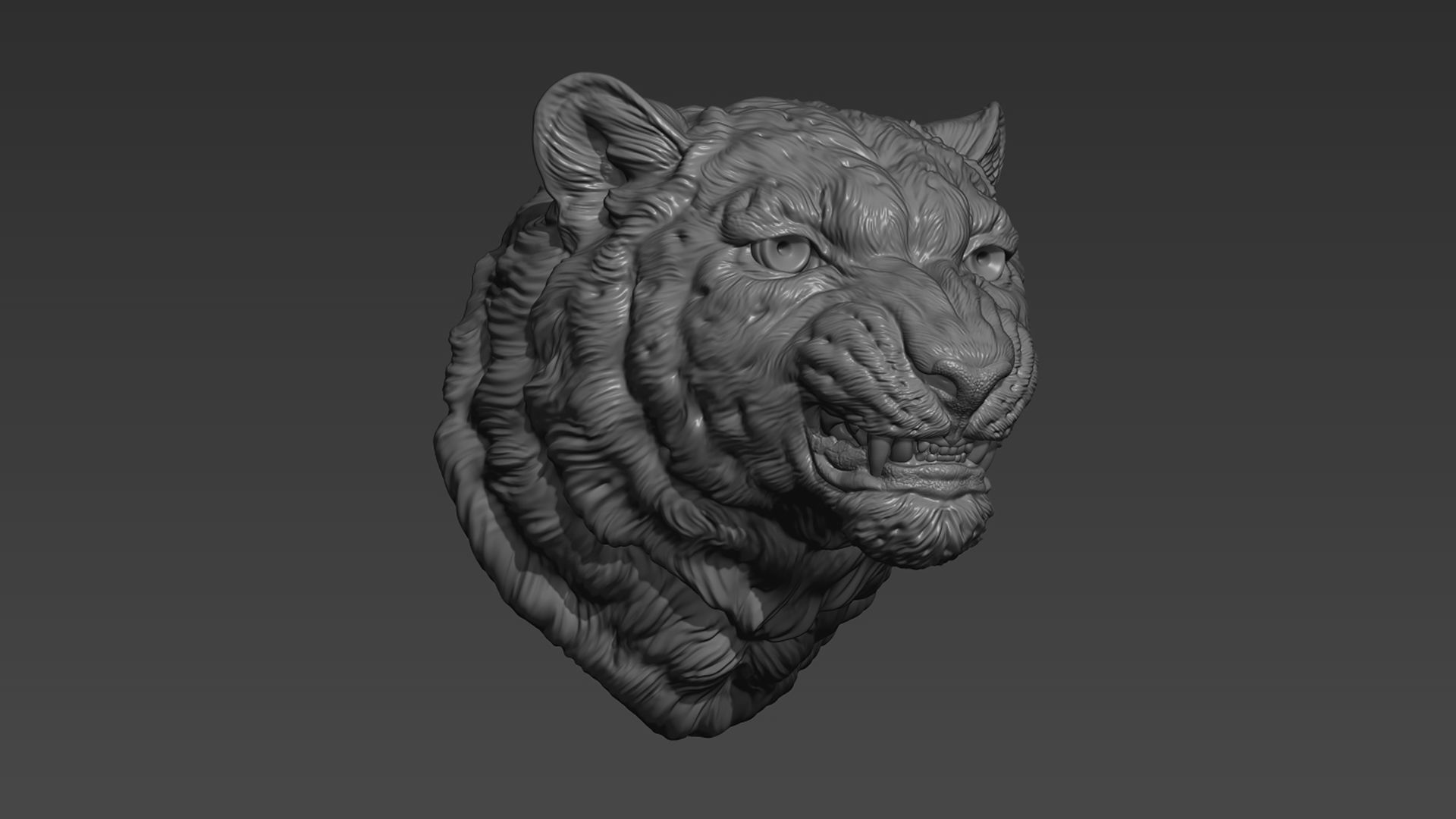 Snow leopard grin 3D print model_6