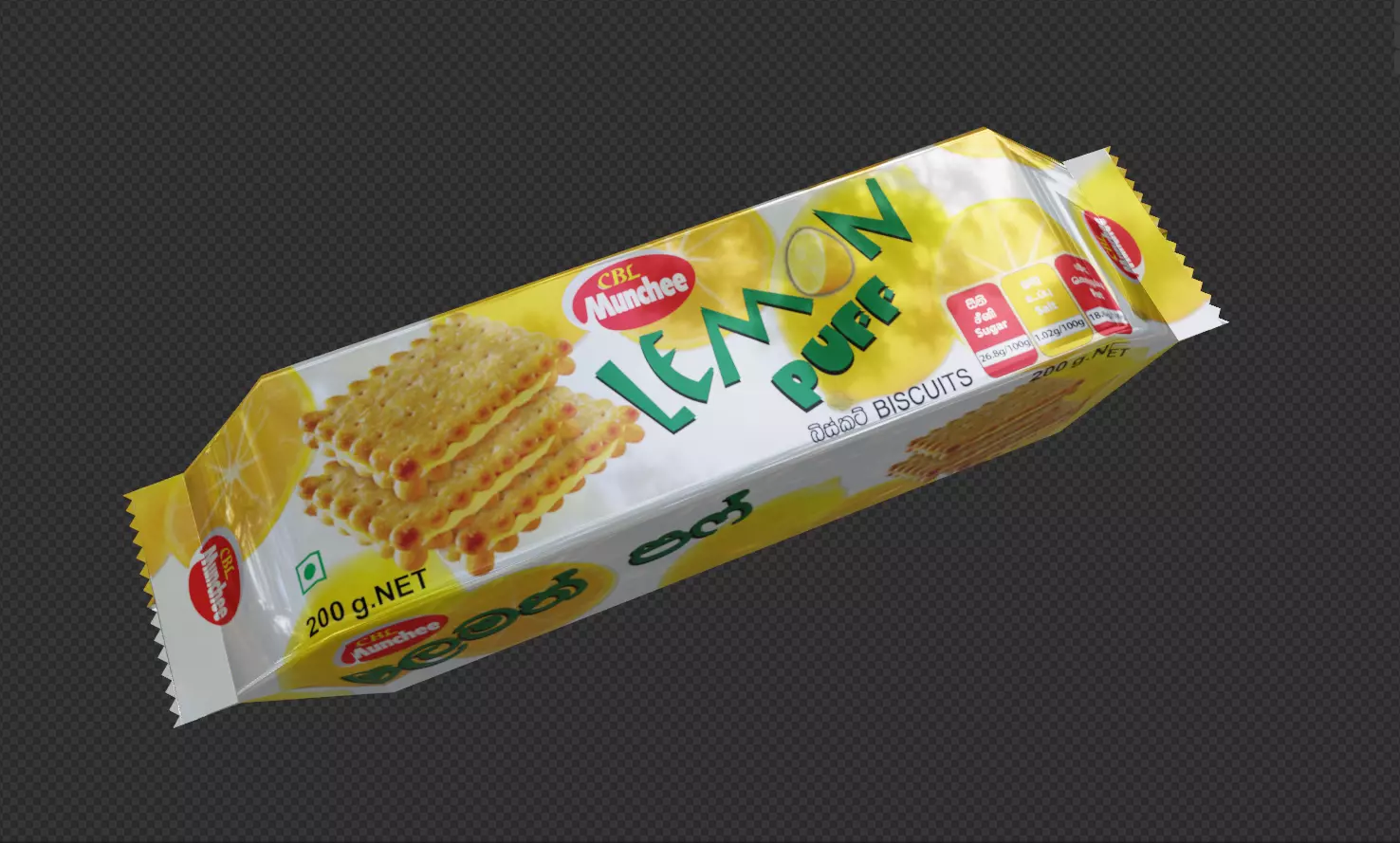 3D Biscuit Packet Free 3D model_0