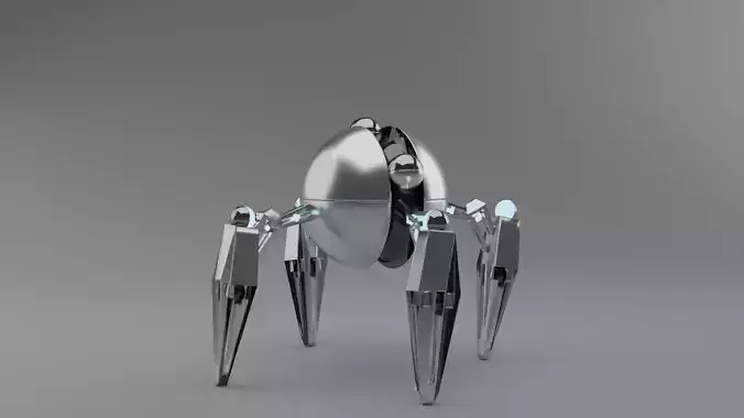 Chrome Animated Robot