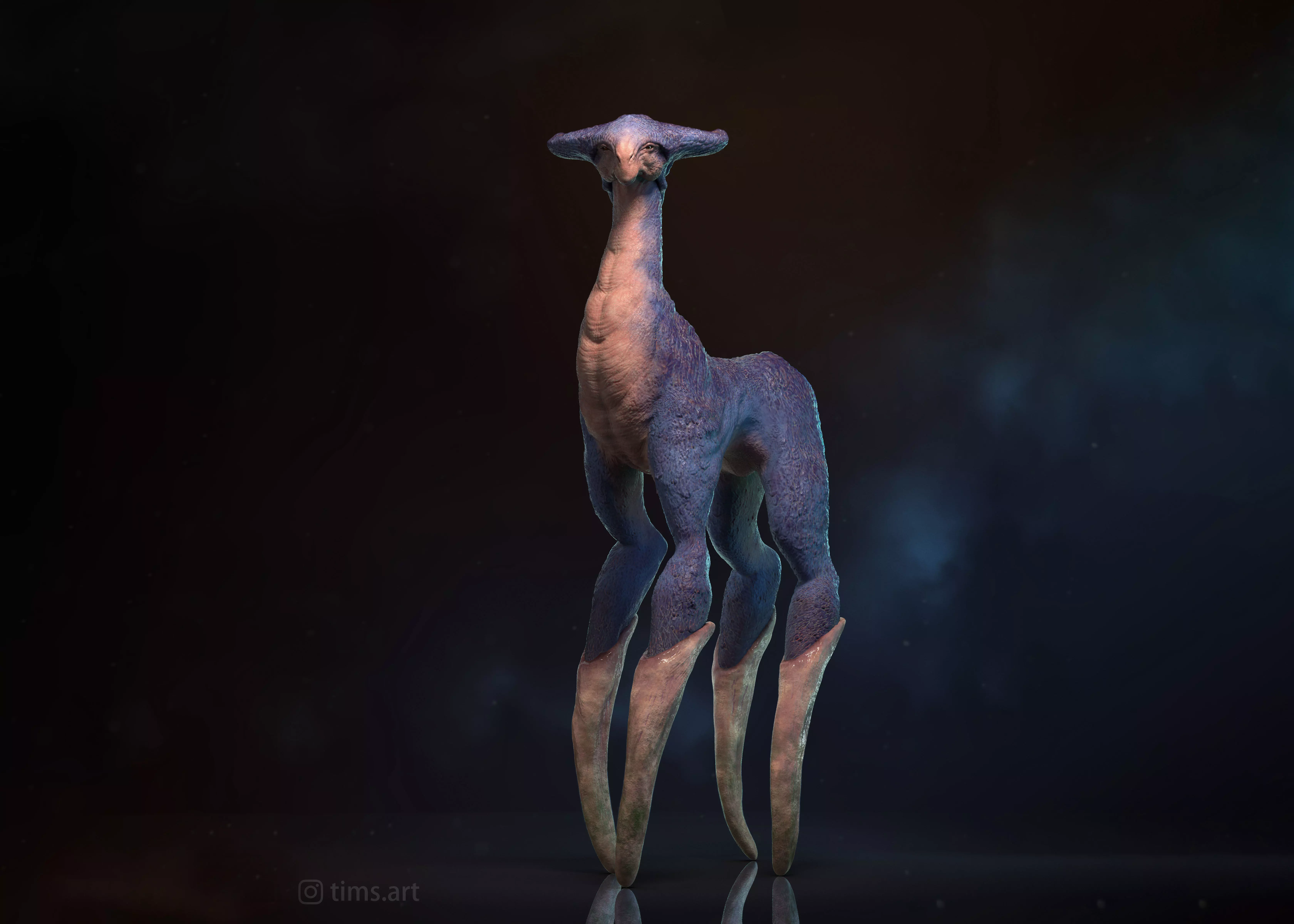 Giant Deerdon Low-poly 3D model_0