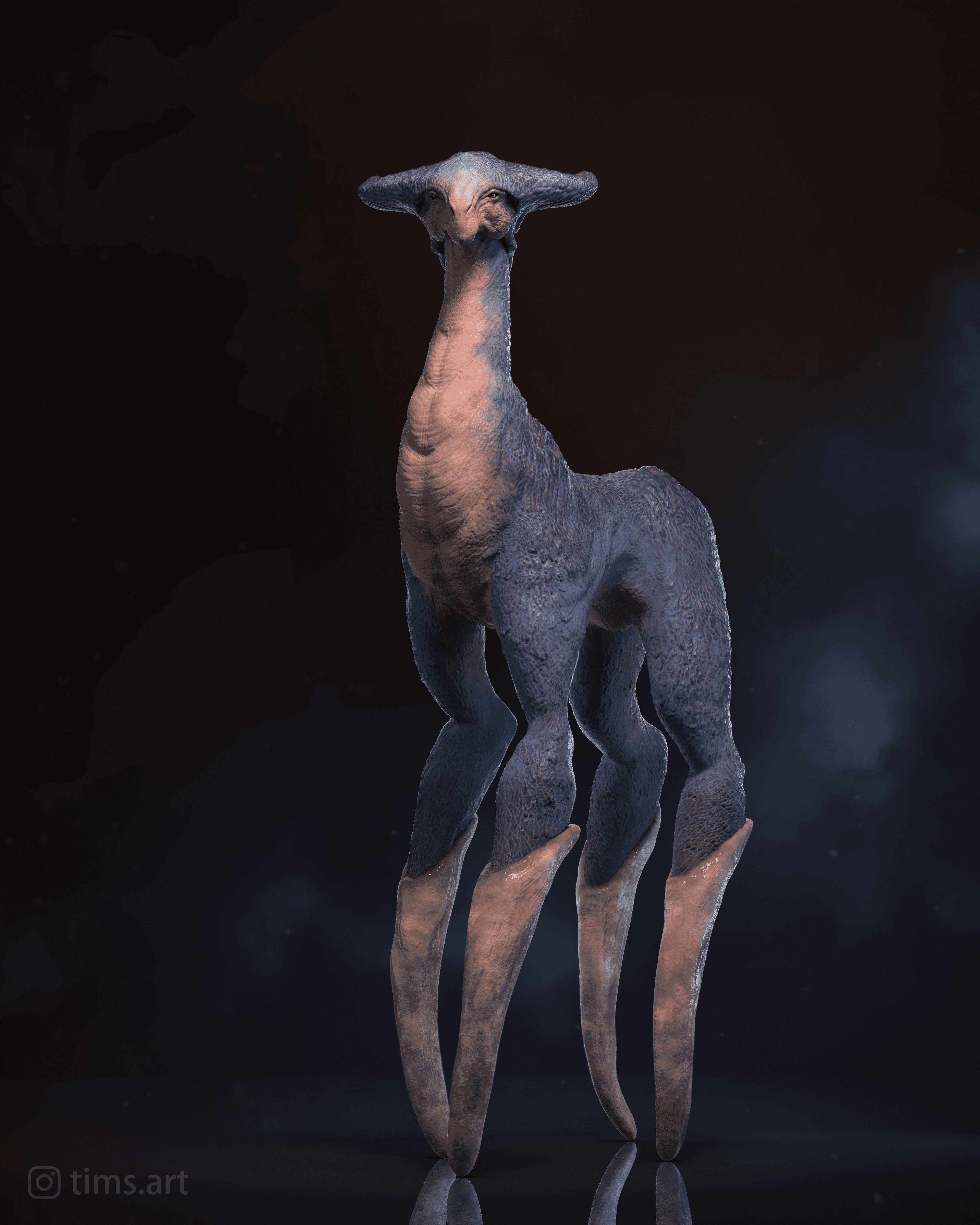 Giant Deerdon Low-poly 3D model_2