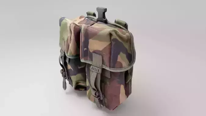 Ammunition army pouch for soldier tactical 3D model