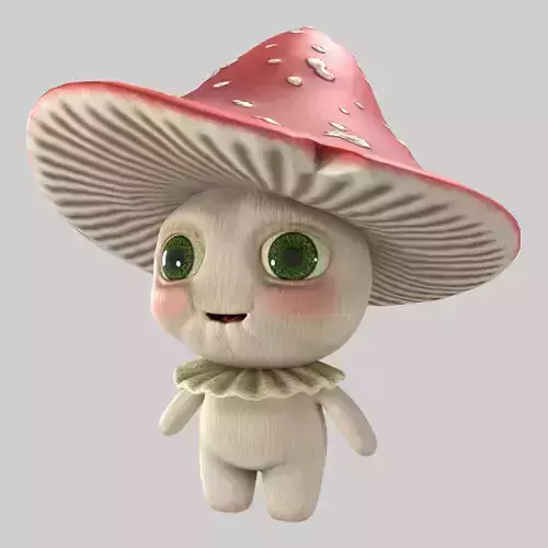 Mushroom toy with hat