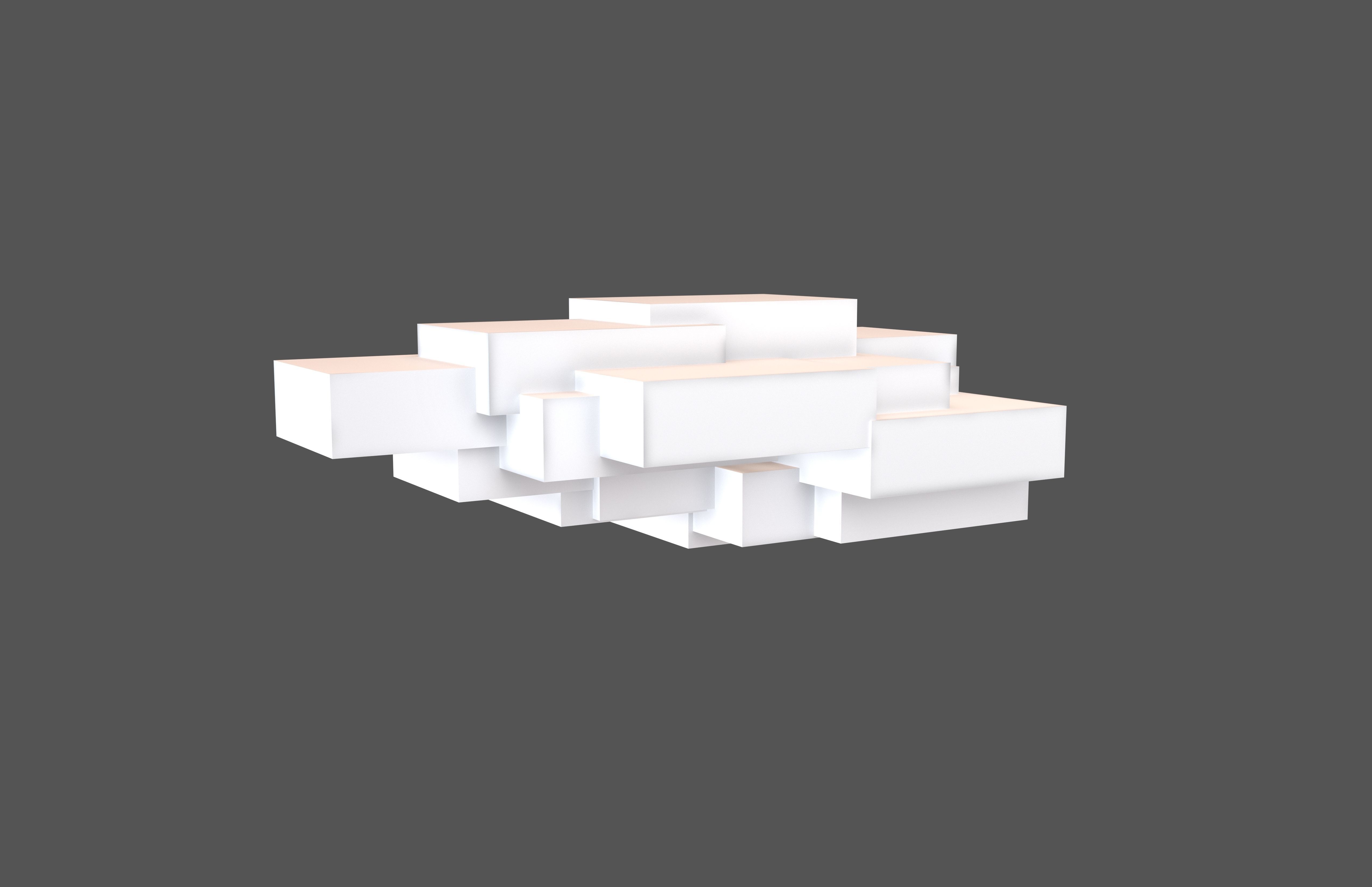 Simple Cloud v1 001 Low-poly 3D model_1