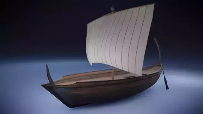 Ancient Ship Low-poly 3D model